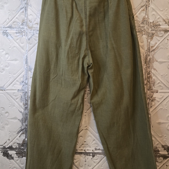 FREE PEOPLE One Way High Waist Cargo Army Olive Pleated Pants Size 2 - Picture 11 of 16